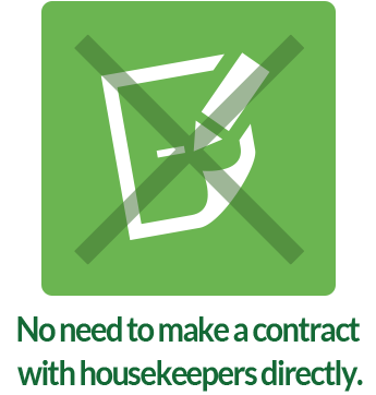 No need to make a contract with housekeepers directly